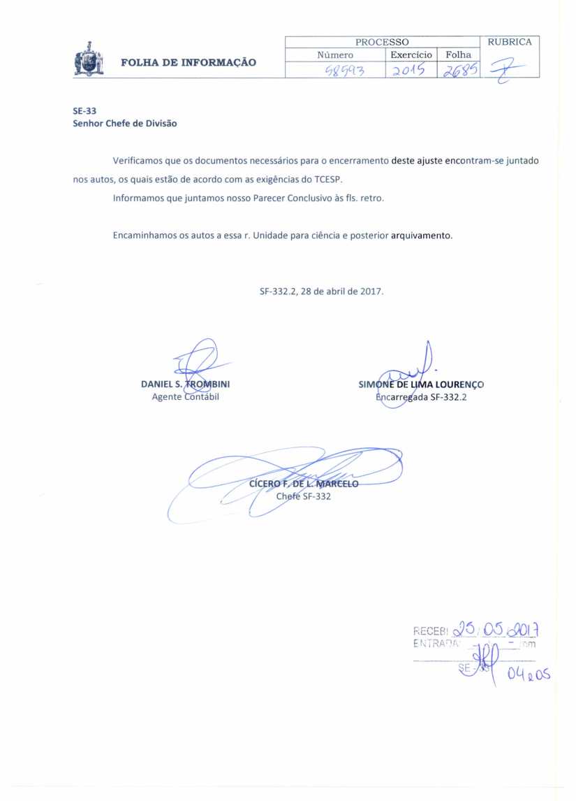 Maria Amélia - Análise e Parecer Conclusivo 2016-7