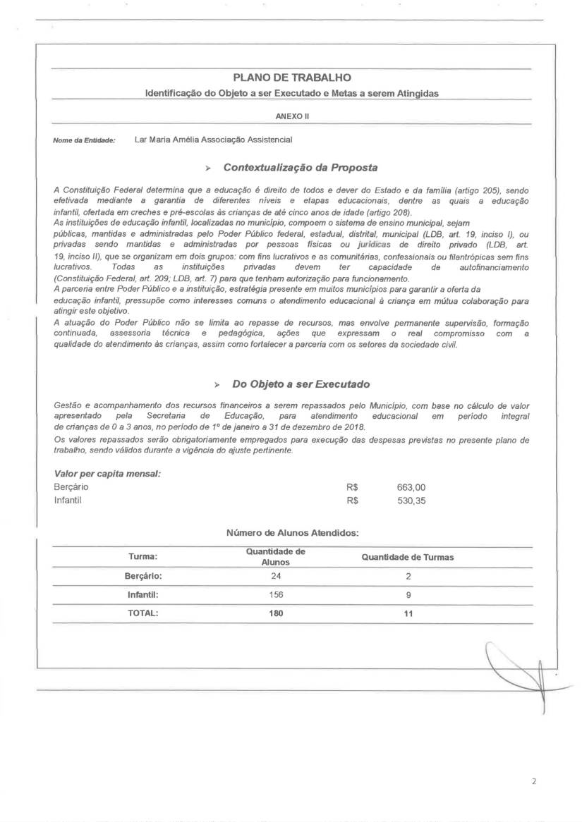 Plano de Trabalho Educacional 2018-2