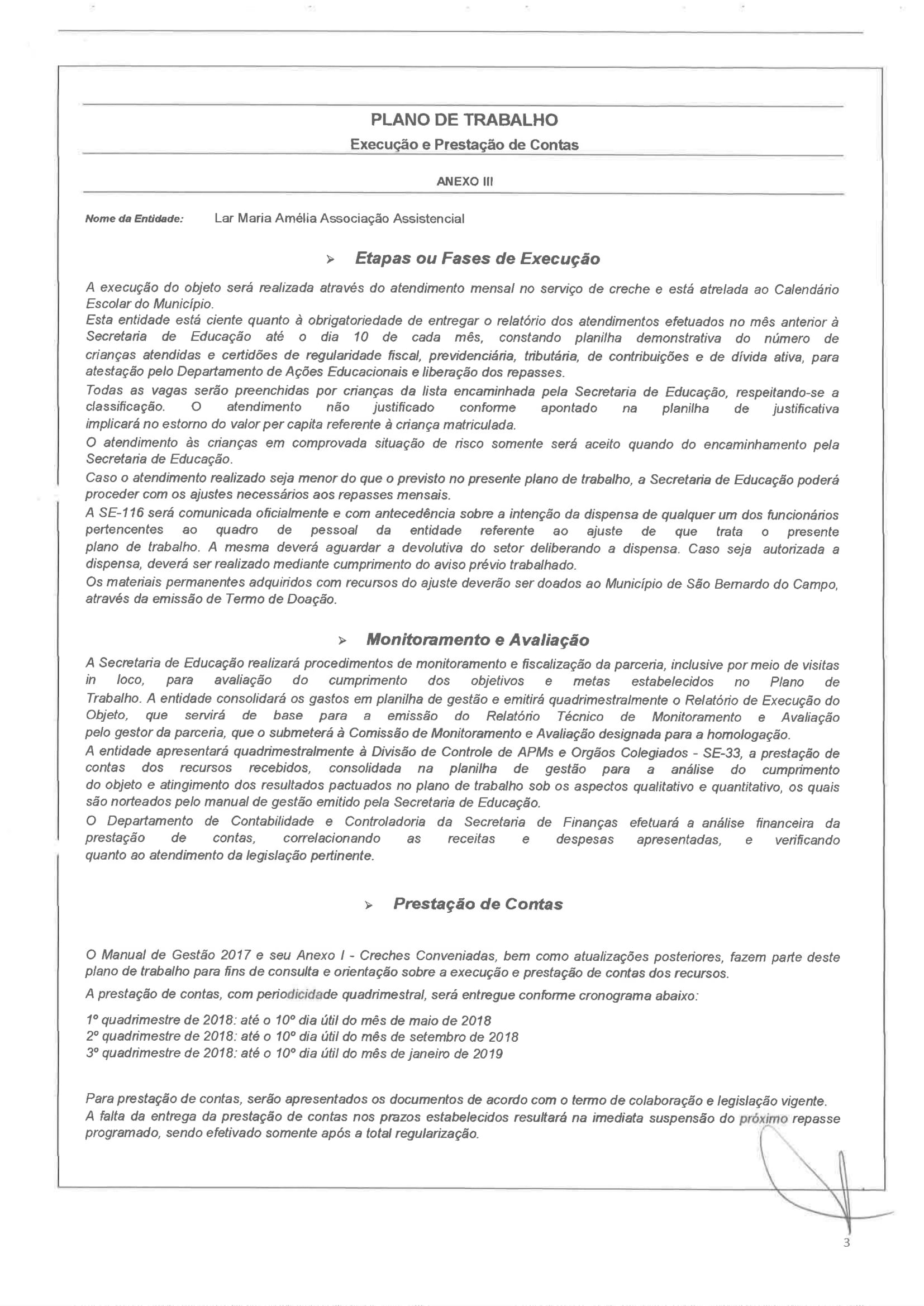 Plano de Trabalho Educacional 2018-3