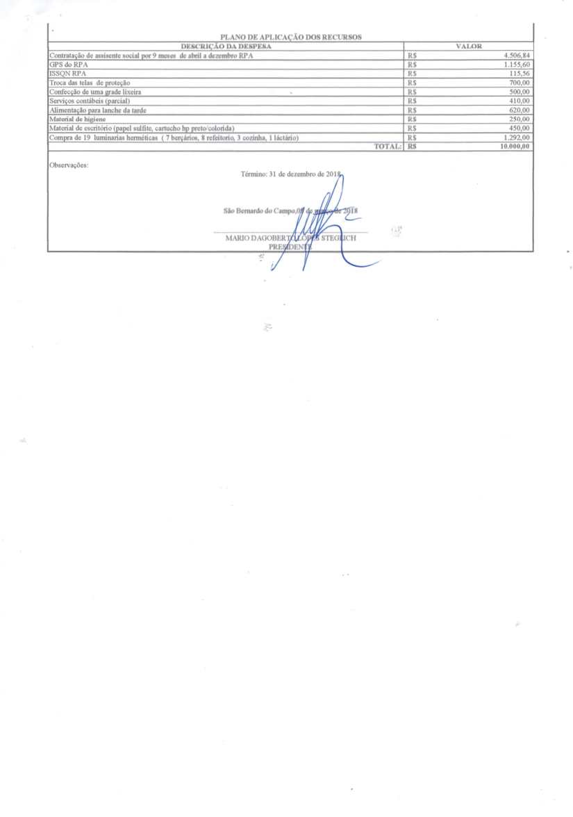 Plano de Trabalho Social 2018-2