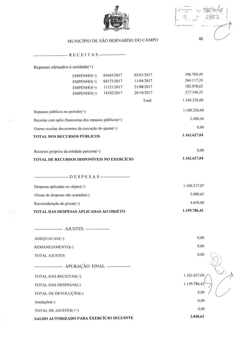 ANALISE E PARECER CONCLUSIVO EM 2017-5