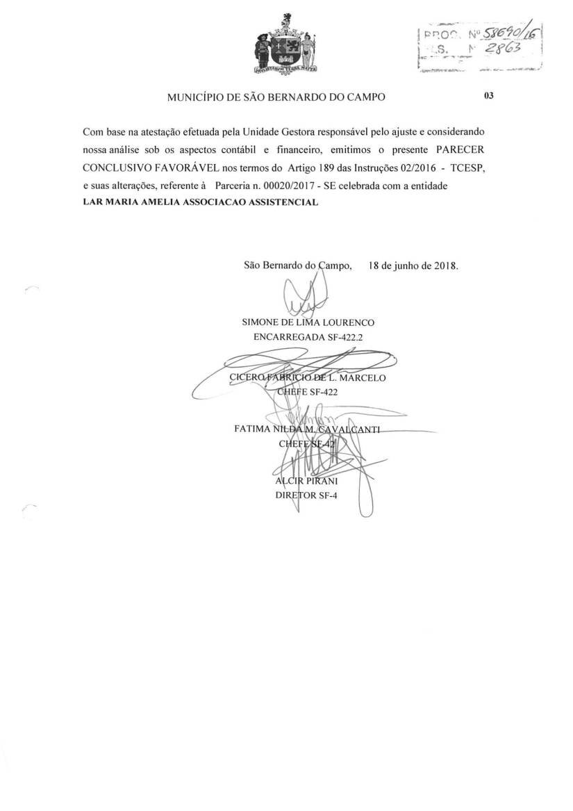 ANALISE E PARECER CONCLUSIVO EM 2017-6