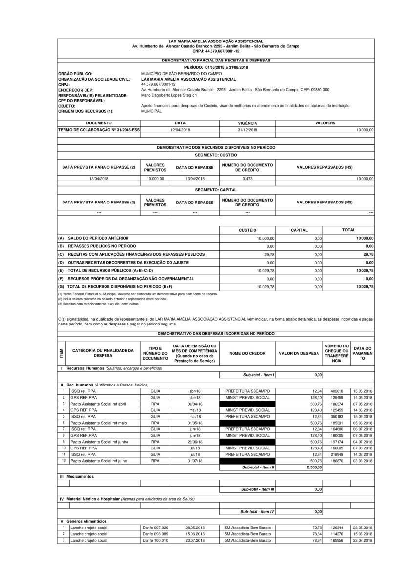 Planilha prestação de contas 2018 - 2 quadr FUNDO SOCIAL-1